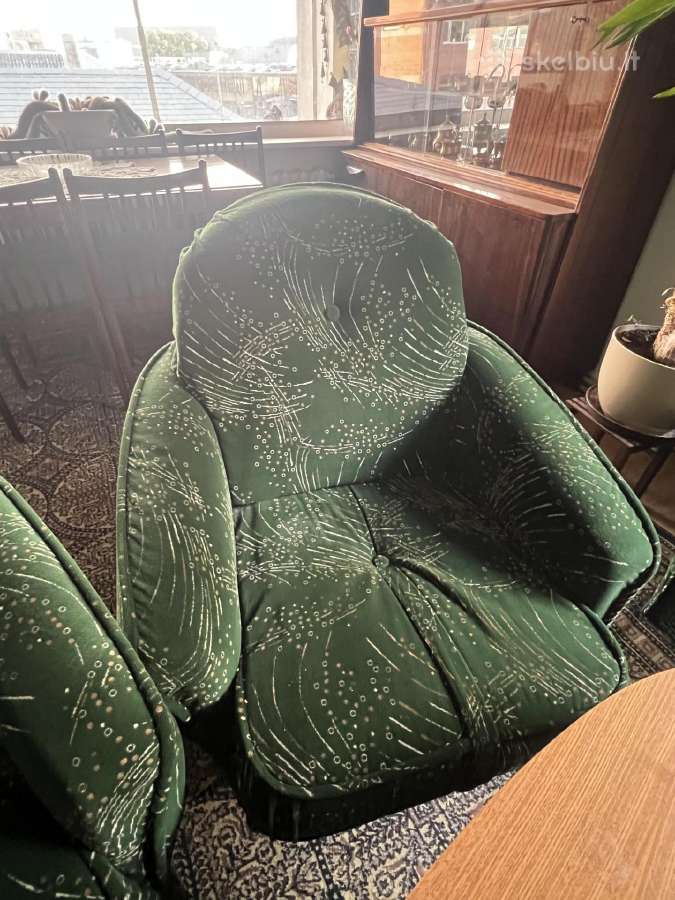 Kampinė sofa, su dviem foteliais - nuotraukos Nr. 3