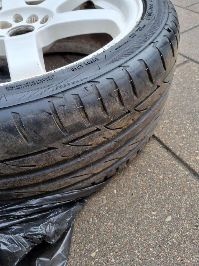 R18 baltos spalvos lieti Te37 stiliaus ratlankiai - nuotraukos Nr. 6
