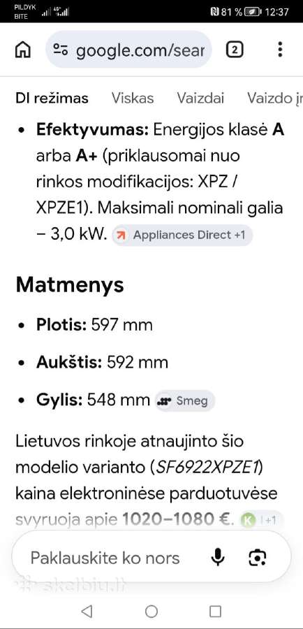Smeg orkaite - nuotraukos Nr. 2