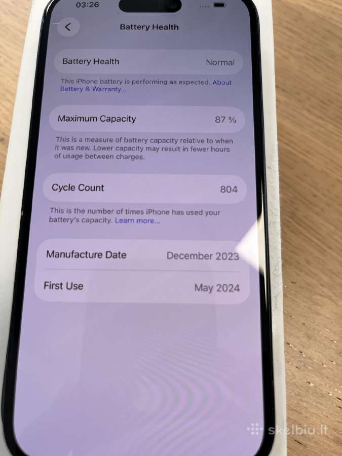 iPhone 15 juodas 128gb - nuotraukos Nr. 7