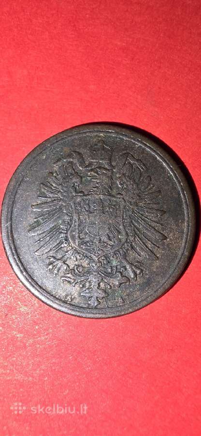 Vokietija 2 pfeningai 1877 - nuotraukos Nr. 2