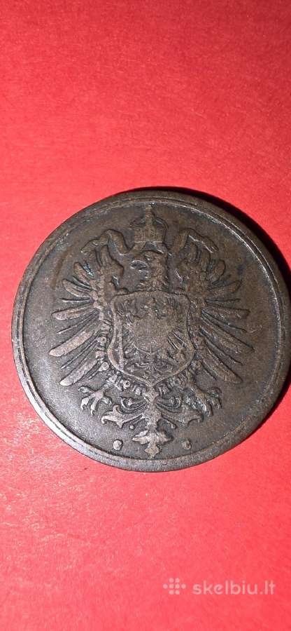 Vokietija 2 pfeningai 1876 - nuotraukos Nr. 2