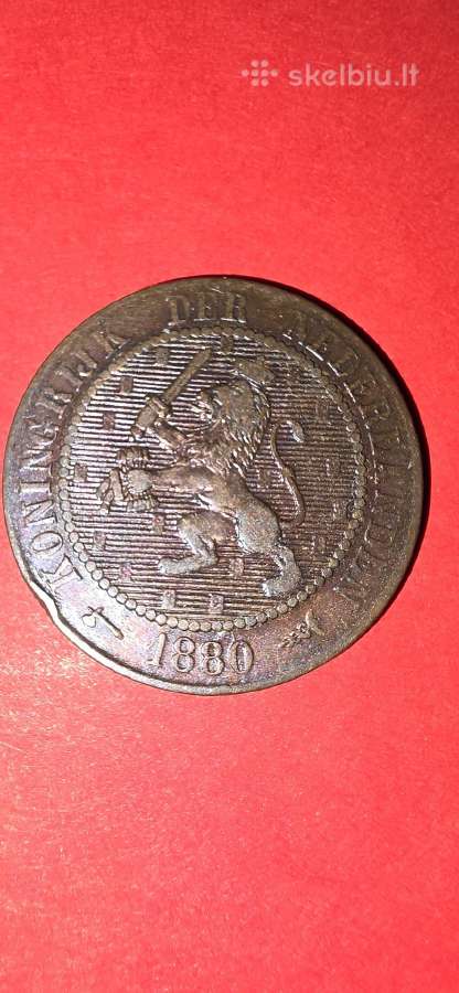 Nyderlandai 2 1/2 cento 1880 - nuotraukos Nr. 2