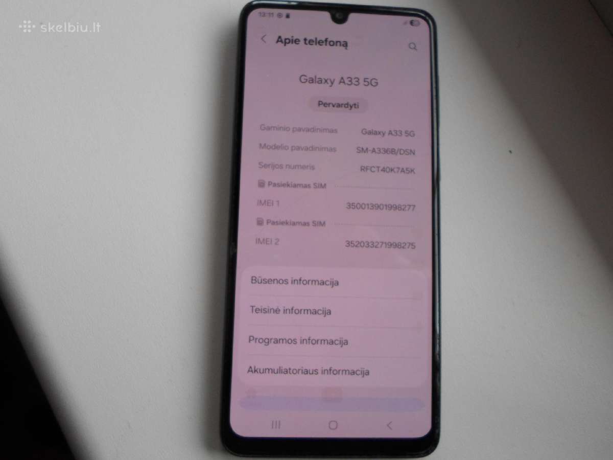 Samsung Galaxy A33 5G 128gb - nuotraukos Nr. 3