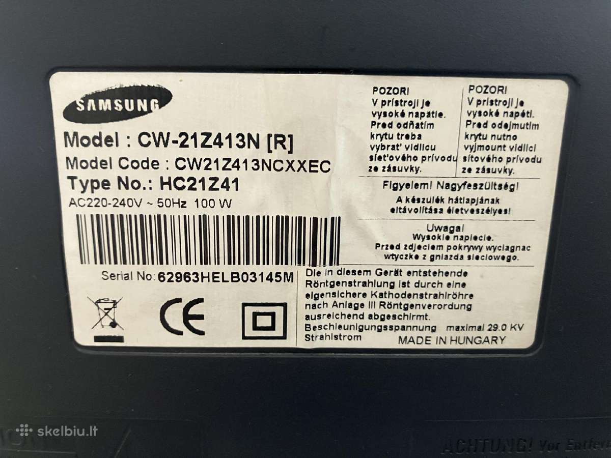 Vintažinis televizorius Samsung Cw-21z413n - nuotraukos Nr. 2