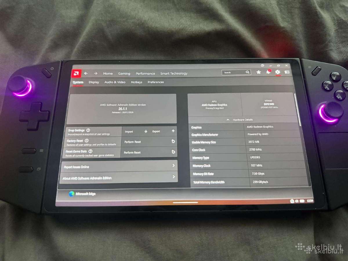 Domina keitimas Legion Go Z1extreme 512gb - nuotraukos Nr. 2