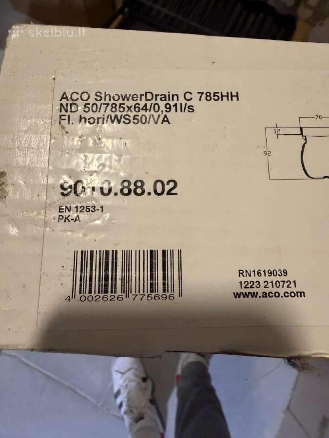 Naujas Aco Showerdrain C dušo latakas su grotelėm - nuotraukos Nr. 6