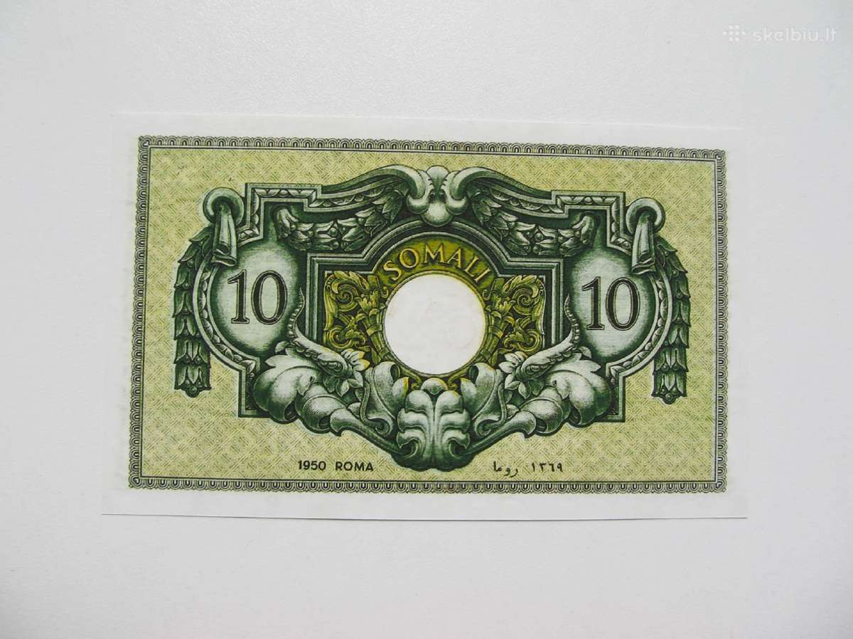 10 somaliu , Italu Somalilandas , 1950 - nuotraukos Nr. 2