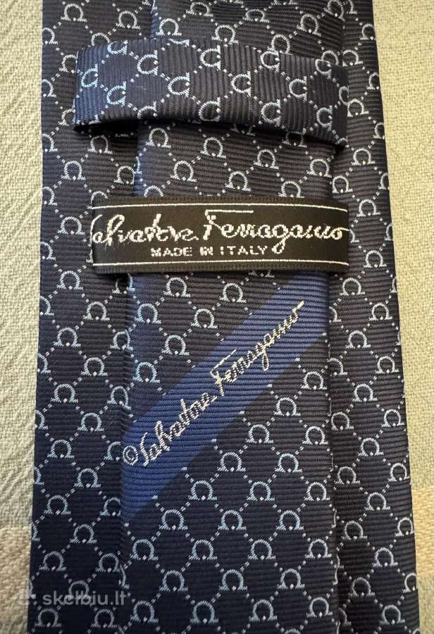 Vintažinis Ferragamo Gancini kaklaraištis, 8 cm. - nuotraukos Nr. 2