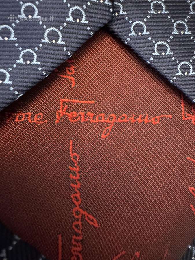 Vintažinis Ferragamo Gancini kaklaraištis, 8 cm. - nuotraukos Nr. 4