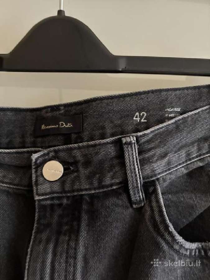 Massimo Dutti madingi platėjantys pilki džinsai - nuotraukos Nr. 2
