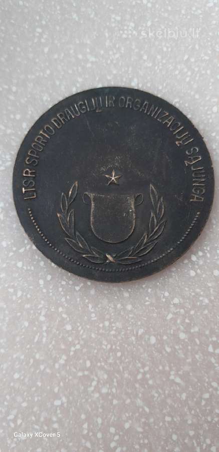 Stalo medalis " Ltsr Pirmenybės II Vieta" 1962m. - nuotraukos Nr. 2