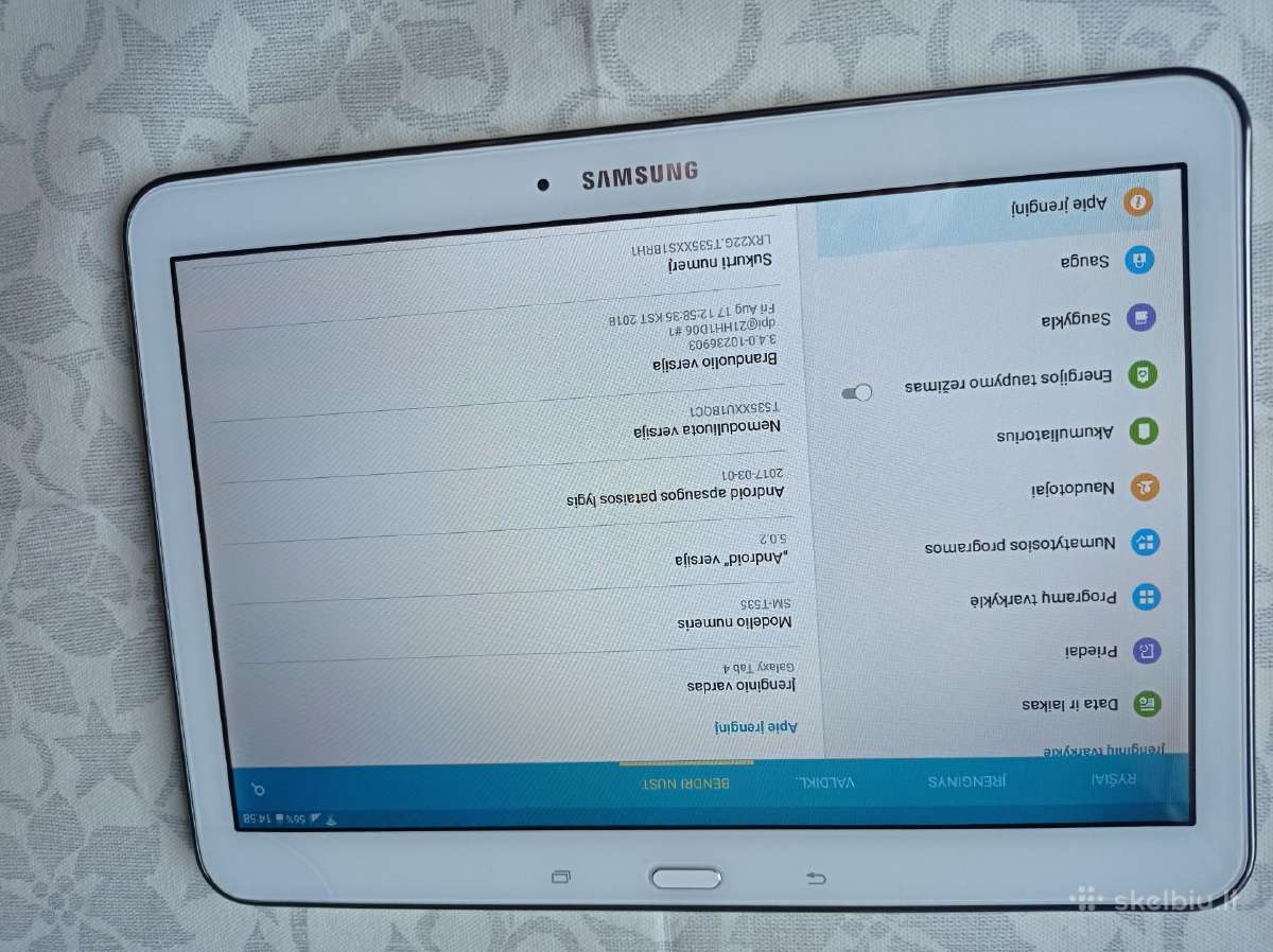 Samsung Tab 4 10.1 Lte idealios būklės - nuotraukos Nr. 4