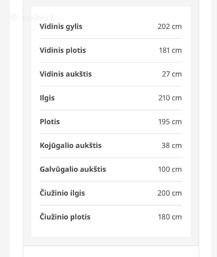 Miegamojo lova Malm 180x200 su patalynės dėže - nuotraukos Nr. 13