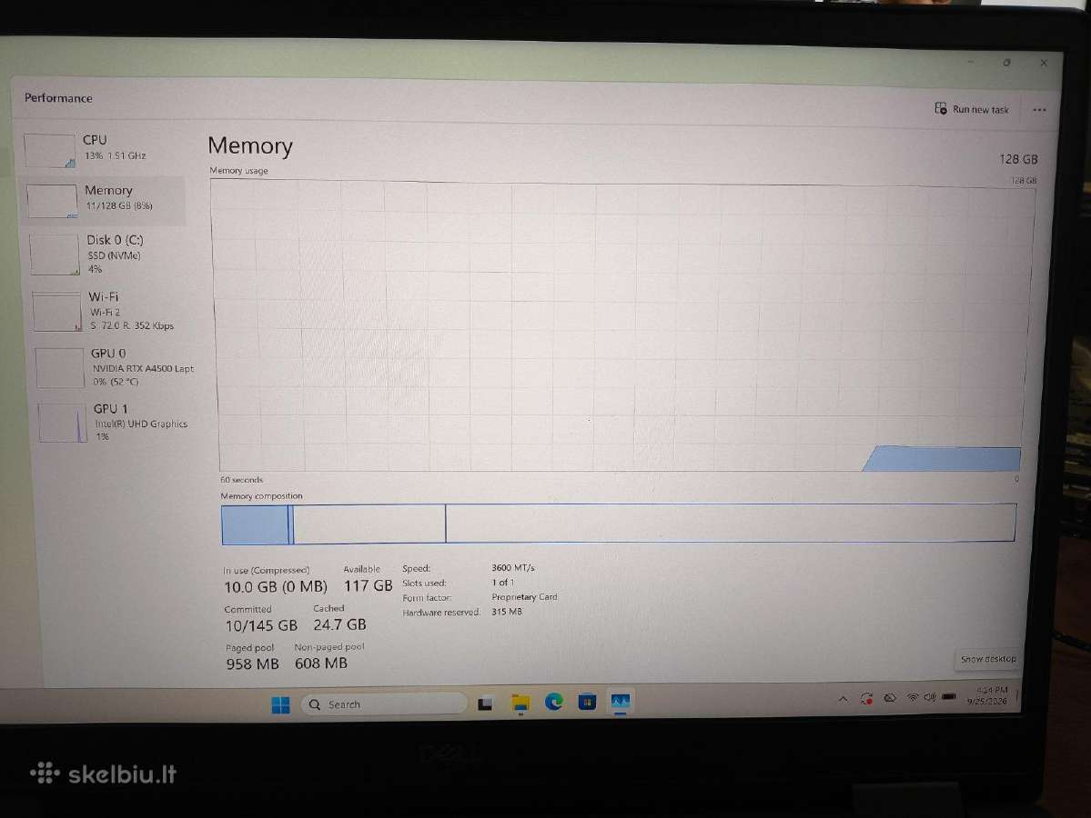 Precision 17.3 4k i9-12950hx 128gb RAM Ddr5 A4500 - nuotraukos Nr. 8