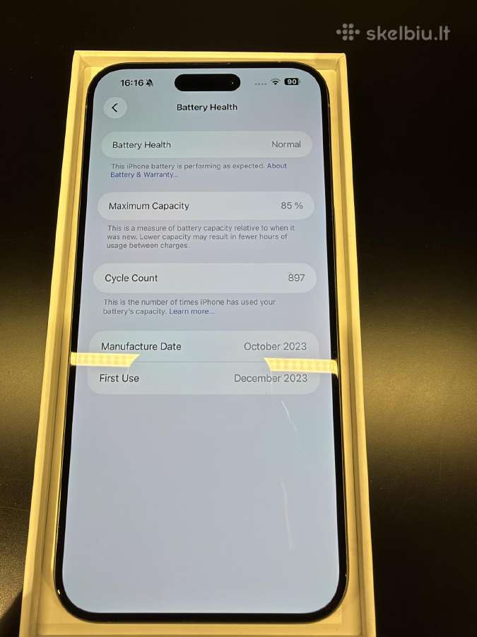 iPhone 15 Pro Max 256 GB–puikios būklės+3 dėklai - nuotraukos Nr. 6