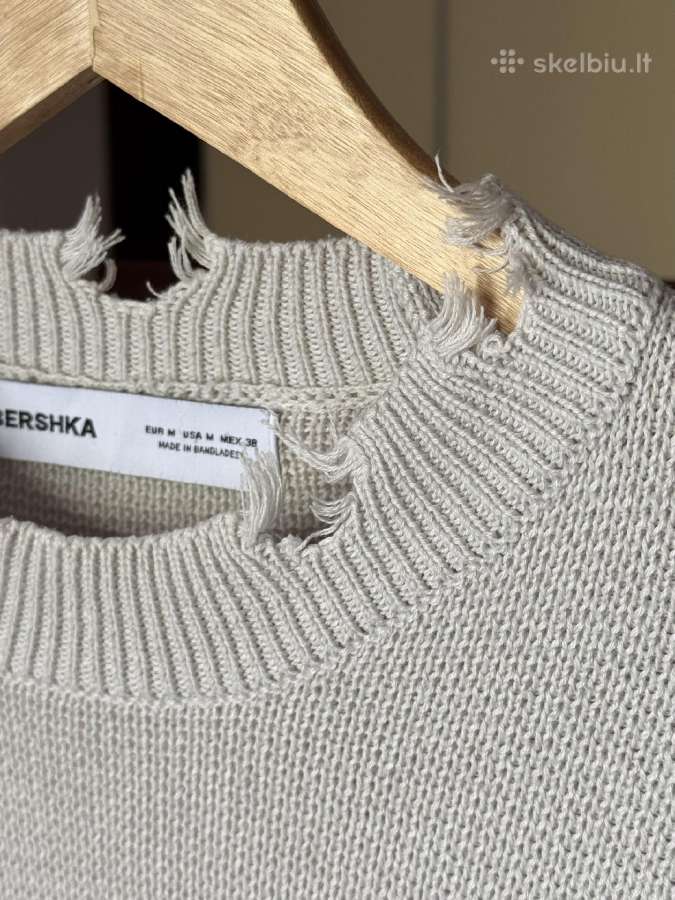Bershka vyriškas plėšytas megztinis - nuotraukos Nr. 5