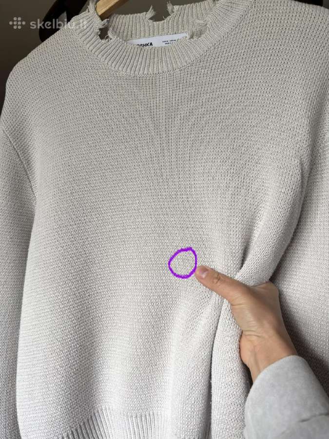 Bershka vyriškas plėšytas megztinis - nuotraukos Nr. 12
