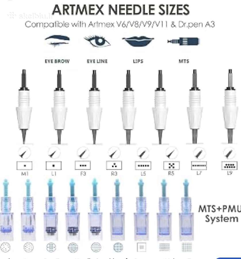 Artmex Pmu/mezo/tattoo aparatas, katridžai - nuotraukos Nr. 6