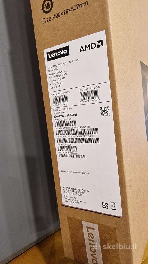 Nešiojamas kompiuteris Lenovo Ideapad 15amn7 15.6 - nuotraukos Nr. 8