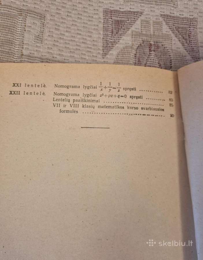 Keturženklės matematinės lentelės - nuotraukos Nr. 4