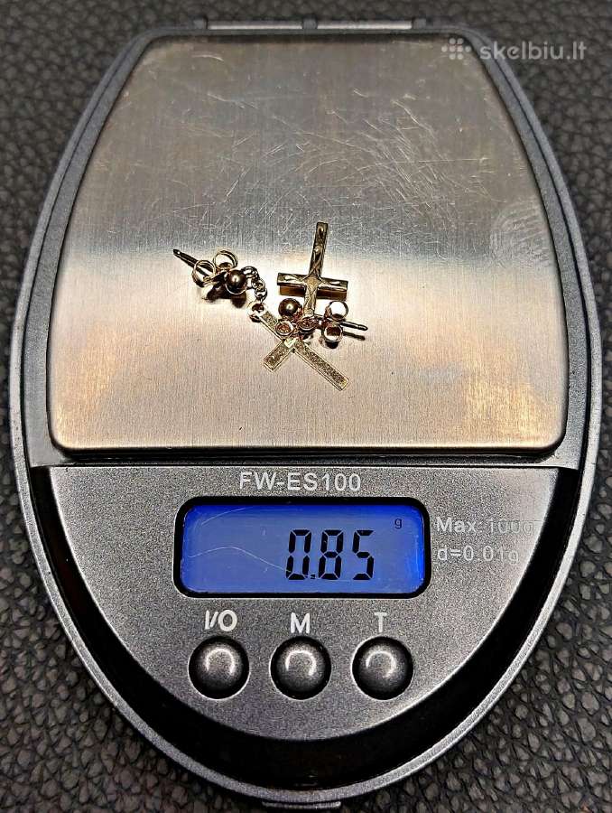Auksiniai auskarai 14k (585 praba) 0,85g. - nuotraukos Nr. 5