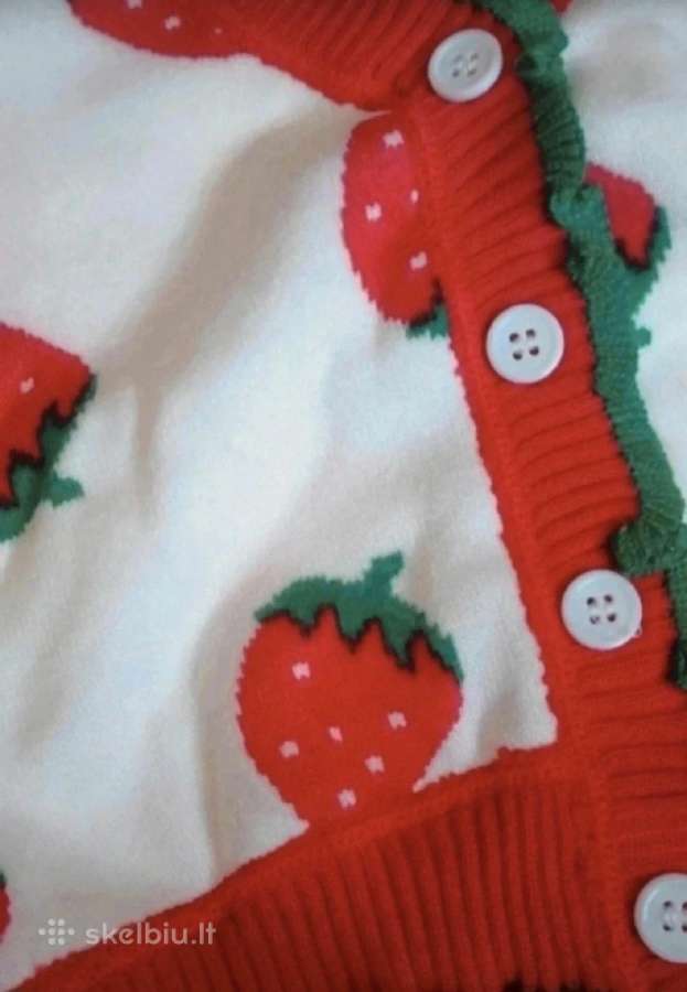 Naujas megztinis su braškėmis vaikui nuo 1,5 m. - nuotraukos Nr. 3