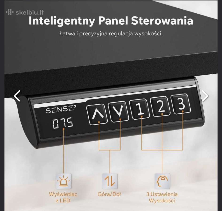 Sense7 Nojo Light reguliuojamas stalas - nuotraukos Nr. 5