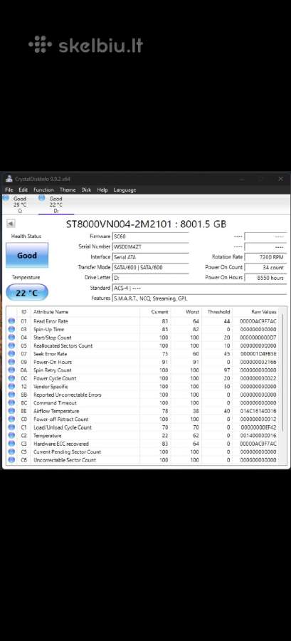 8tb HDD Ironwolf - nuotraukos Nr. 2