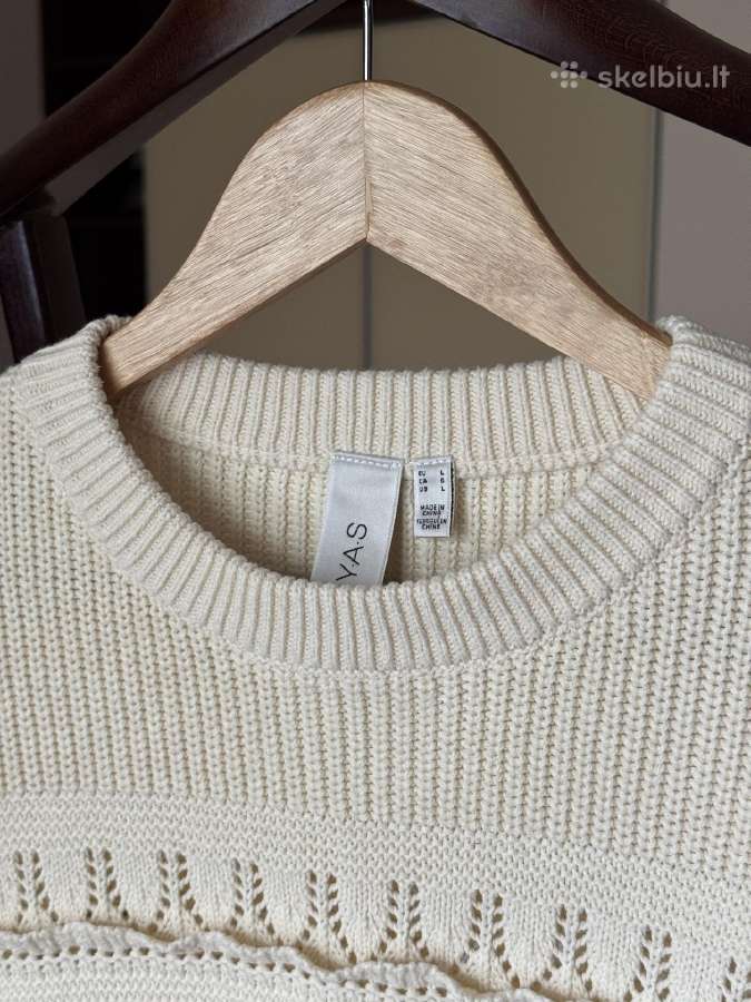 Naujas Yas Beige Knit Pullover megztinis - nuotraukos Nr. 3
