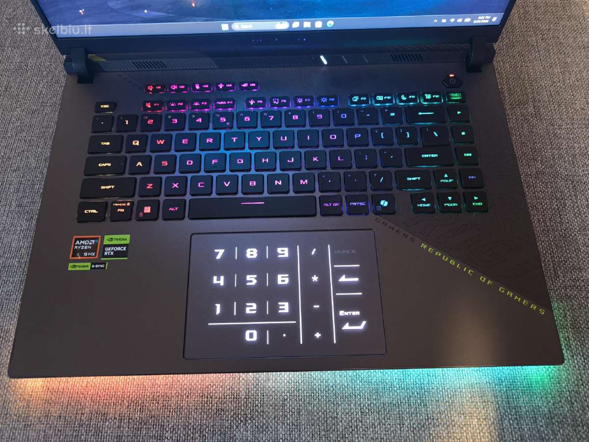 Asus Rog Strix 9955hx Rtx5070ti 12gb 32gb RAM - nuotraukos Nr. 2