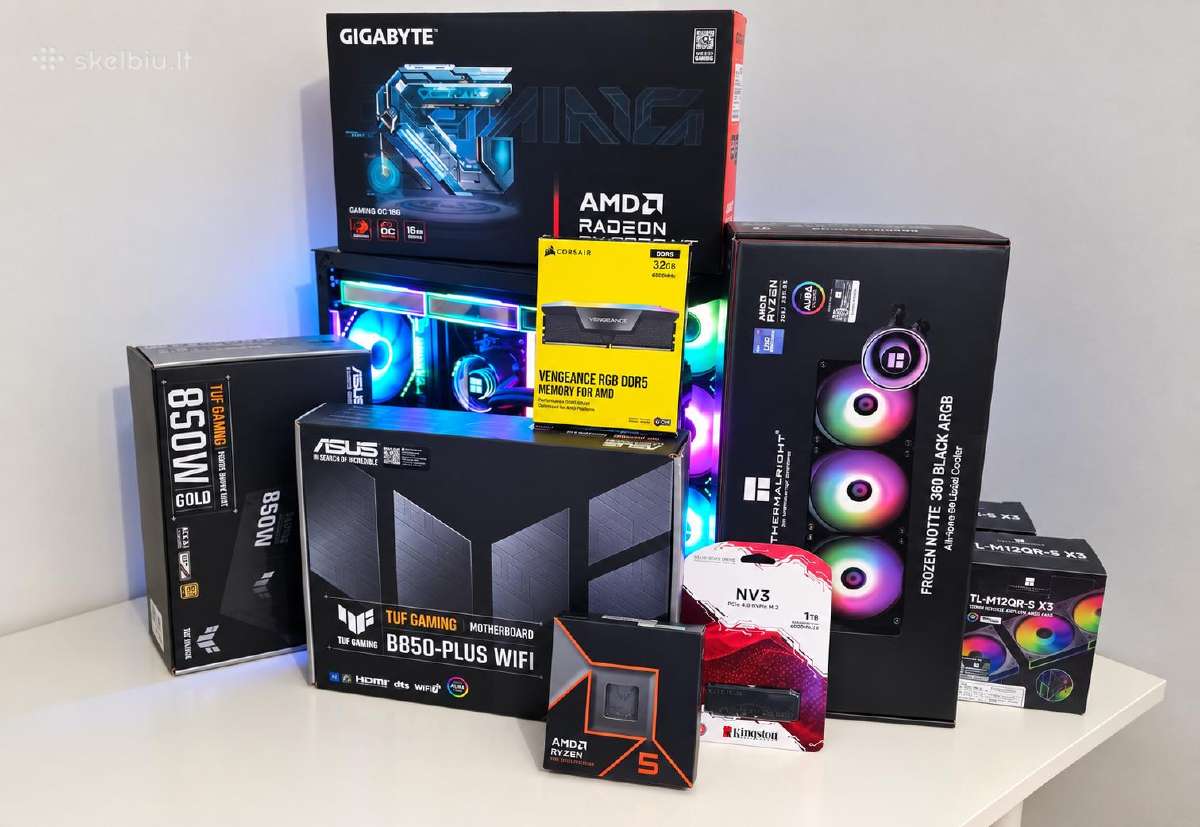 Ryzen 5 9600x Rx 9070 XT 16gb 1tb Nvme M2 Gold Psu - nuotraukos Nr. 6