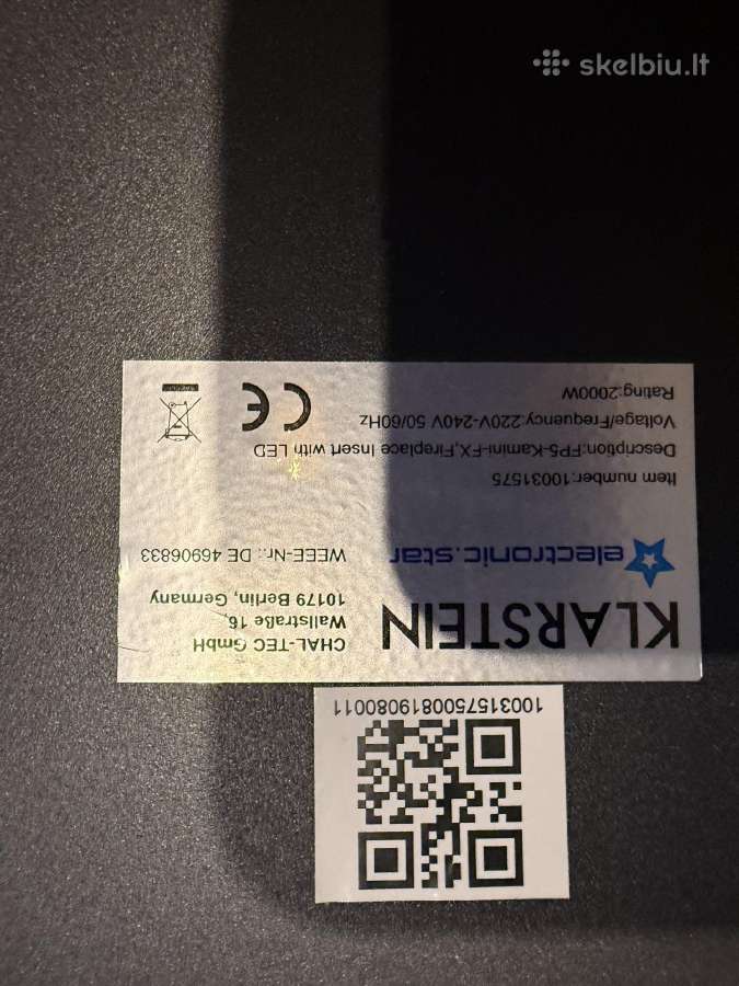 Elektrinis židinys „klarstein“, - nuotraukos Nr. 6
