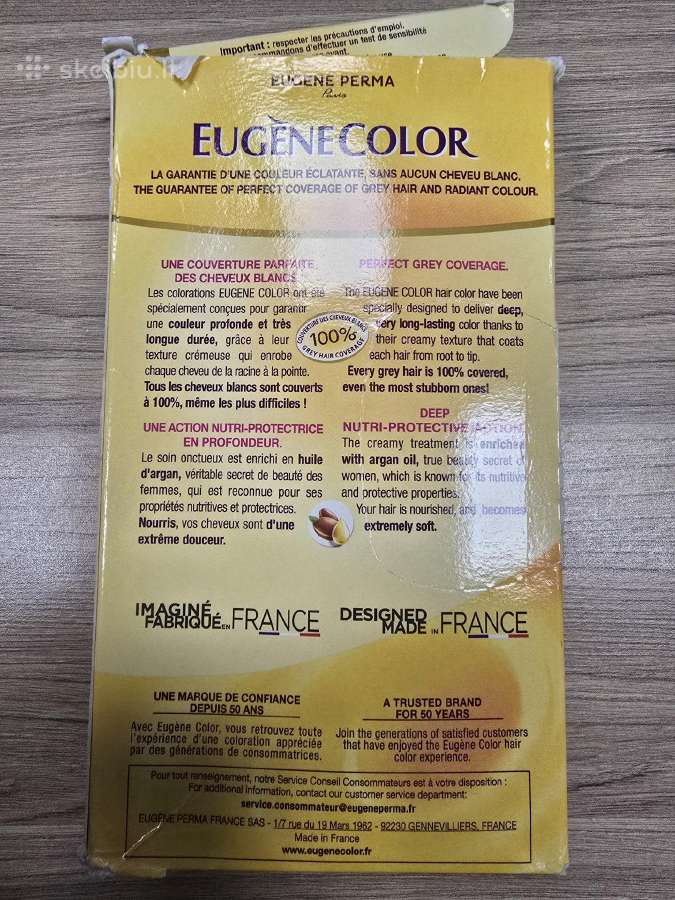 Plaukų dažai Eugne Color Nr. 29 – šviesi blondinė - nuotraukos Nr. 3