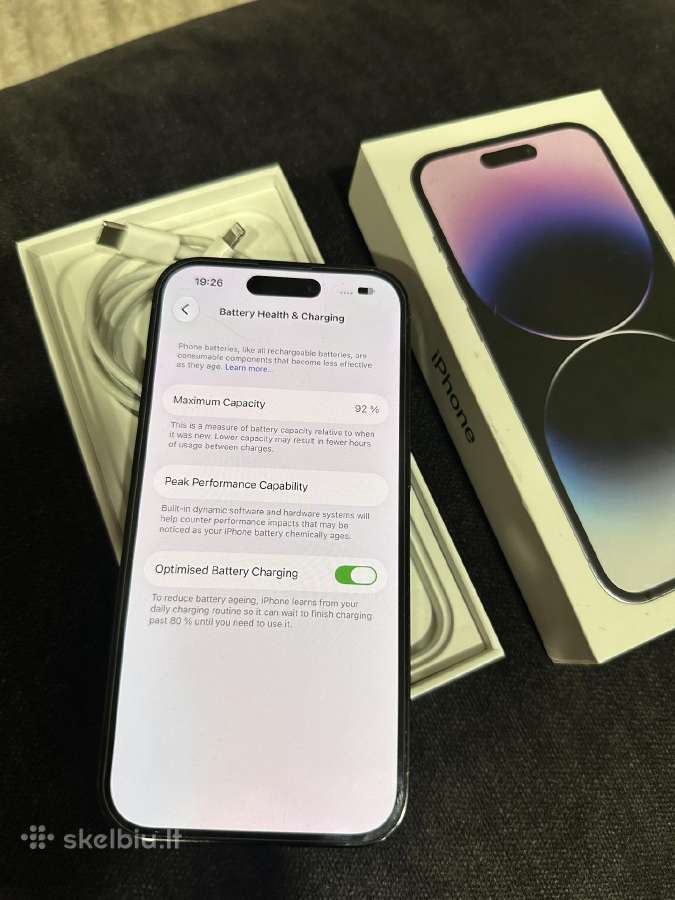 iPhone 14 Pro. Battery Health 92% - nuotraukos Nr. 7