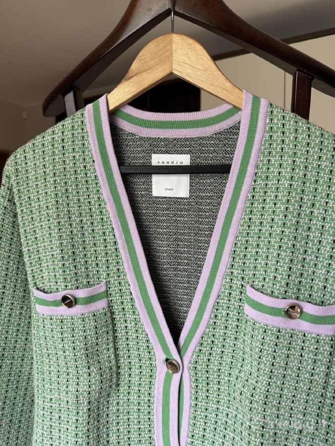 Naujas Sandro Paris cardigan in fancy tweed - nuotraukos Nr. 2