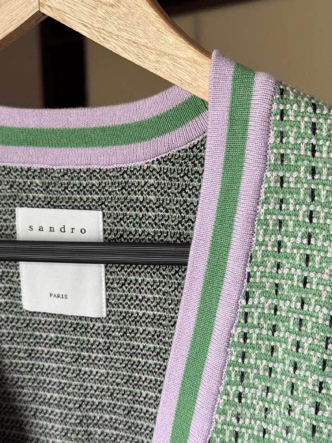 Naujas Sandro Paris cardigan in fancy tweed - nuotraukos Nr. 3