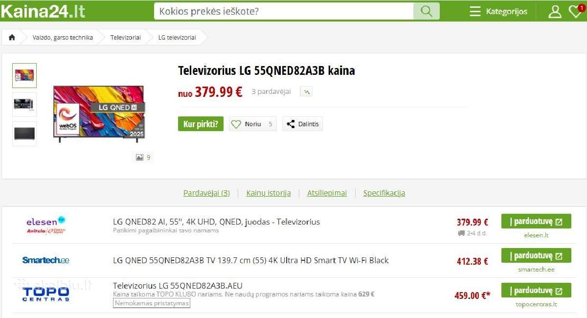 Naujas 140cm LG 55qned82 Ai 4k Uhd 24 mėn garantij - nuotraukos Nr. 2