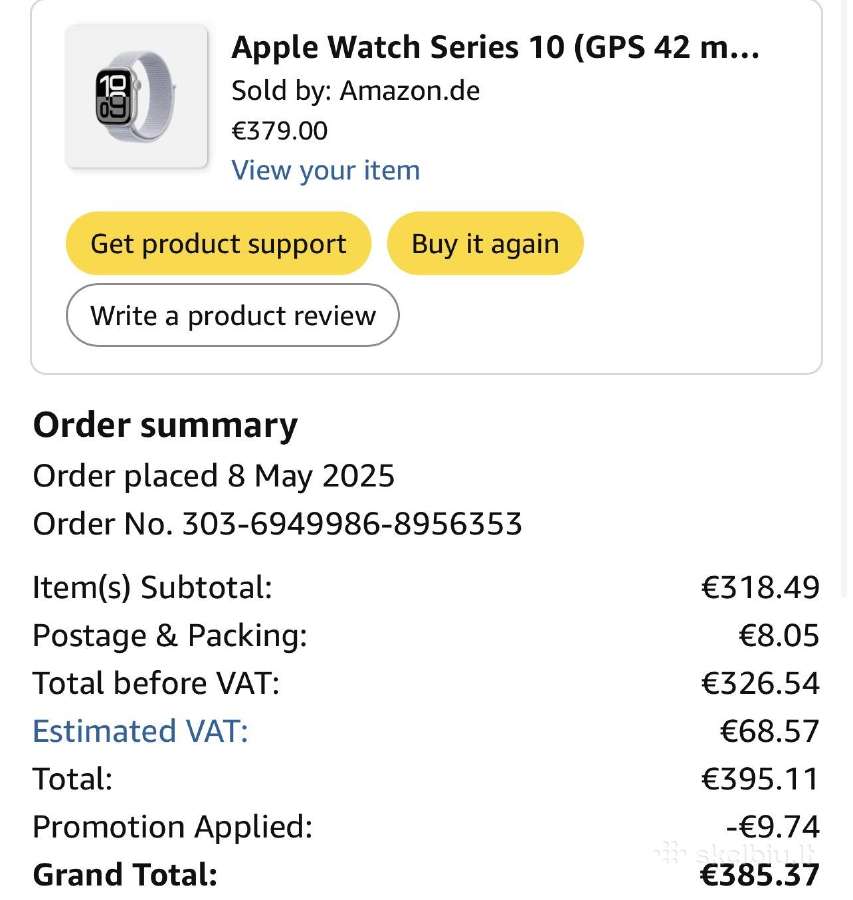 Apple Watch 10 GPS 42mm - nuotraukos Nr. 3