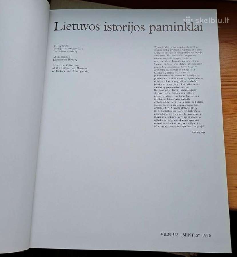 Knyga 1990m. Lietuvos istorijos paminklai - nuotraukos Nr. 2