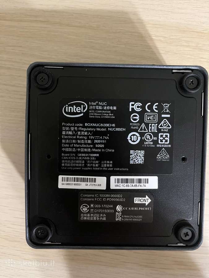 Intel Nuc 8beh - nuotraukos Nr. 2