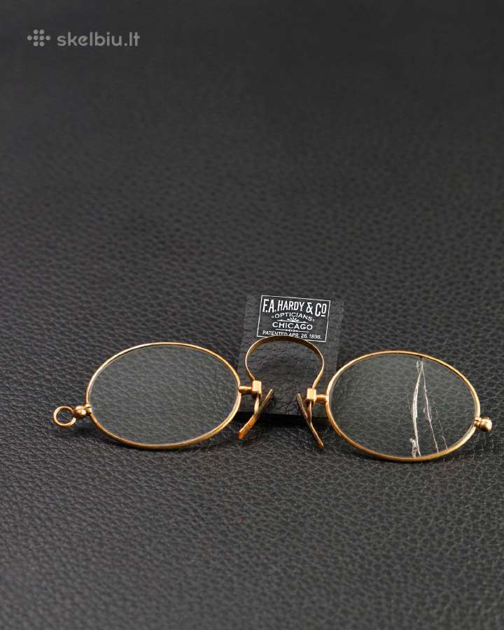 „pince-nez“ stiliaus akiniai - nuotraukos Nr. 3