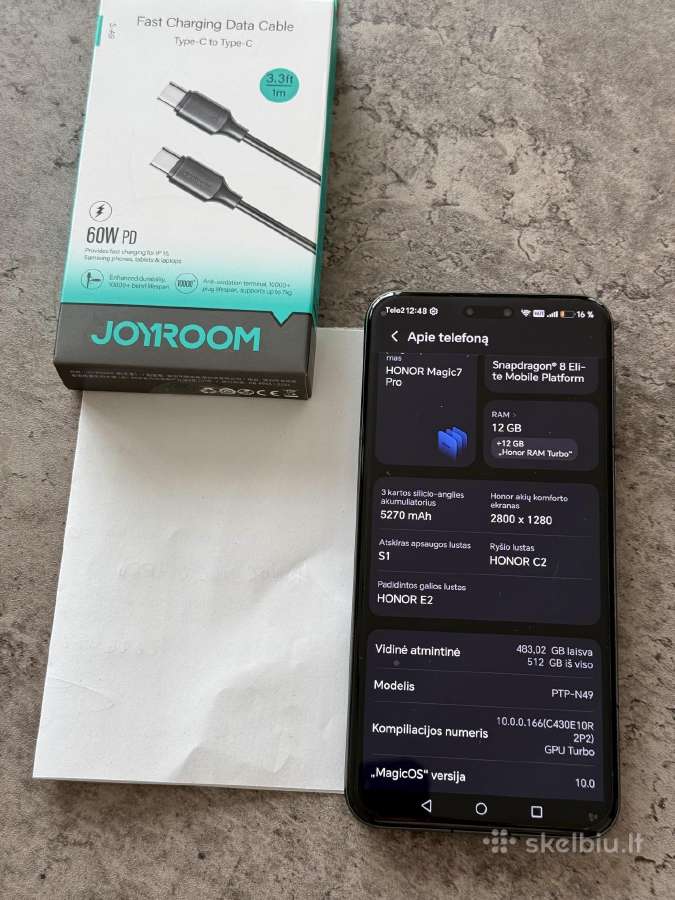 Honor Magc 7 Pro Flagmanas. Garantija. 512gb - nuotraukos Nr. 2