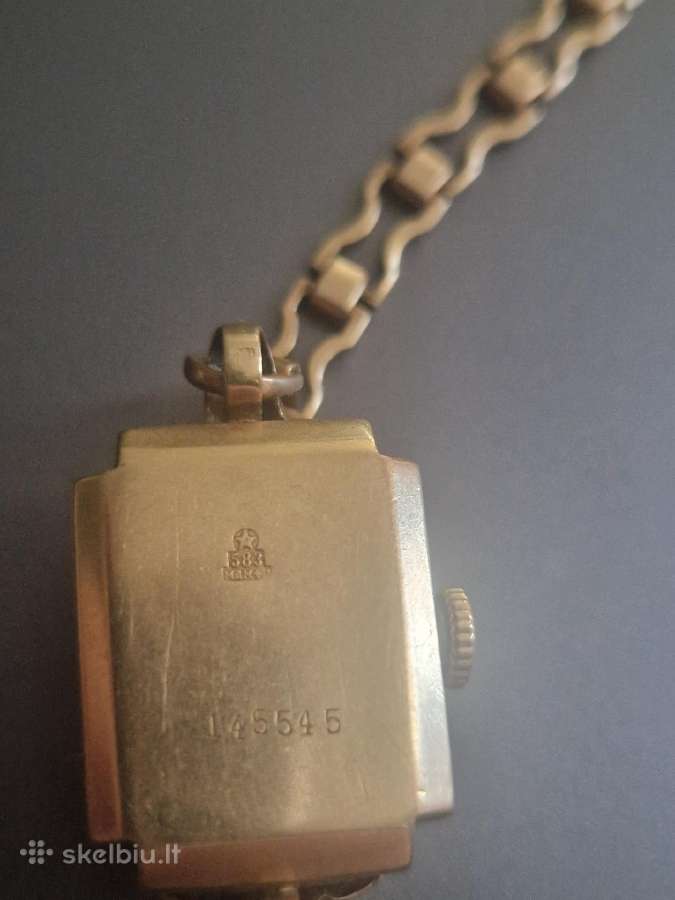 Auksinis 583 prabos laikrodis Zaria - nuotraukos Nr. 5