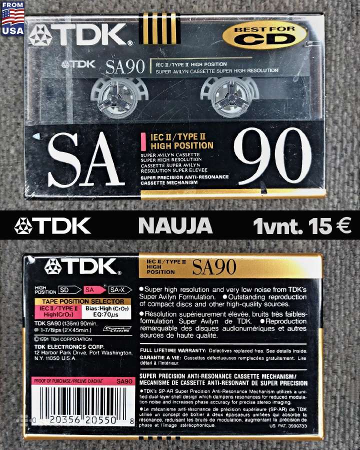 Audio kasetės Sony Maxell Tdk Naujos - nuotraukos Nr. 2