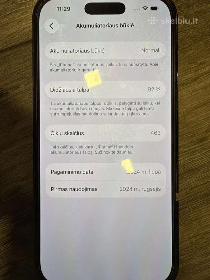 iPhone 16pro 128gb Desert Titanium - nuotraukos Nr. 3