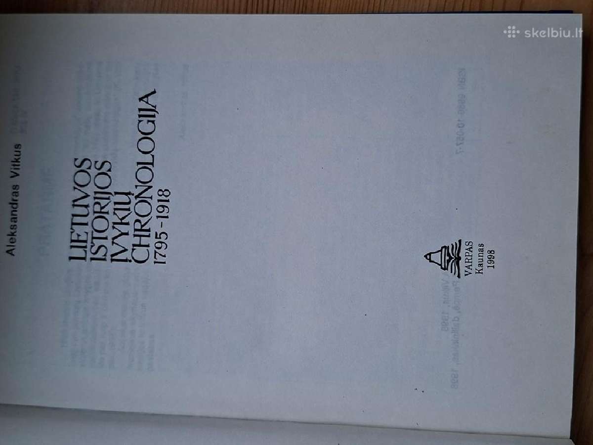 Knyga 1998m. Lietuvos istorijos įvykių chronologij - nuotraukos Nr. 2