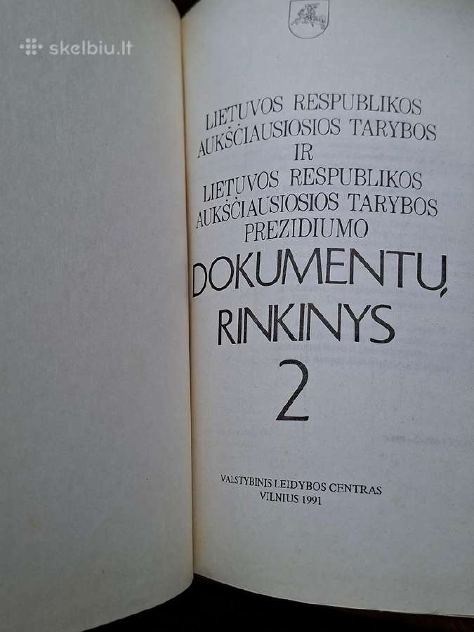 Knyga 1991m. Lietuvos dokumentų rinkinys 2+3 - nuotraukos Nr. 6