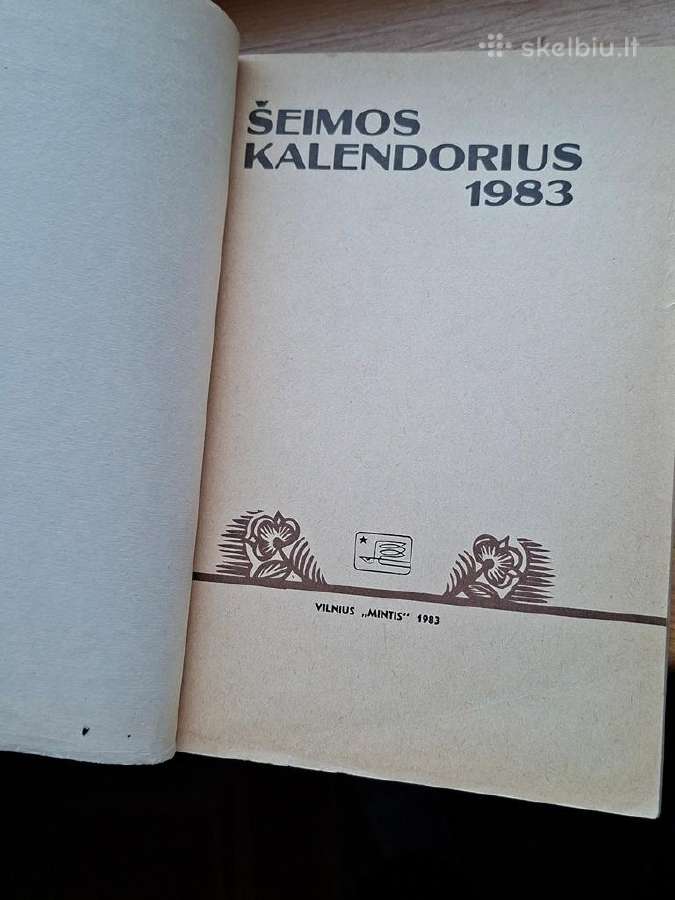 Knyga 1983m. Šeimos kalendorius 1983 - nuotraukos Nr. 9