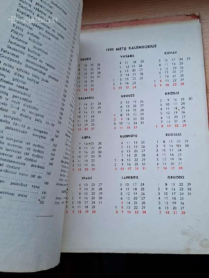 Knyga 1979m. Šeimos kalendorius 1979 - nuotraukos Nr. 3